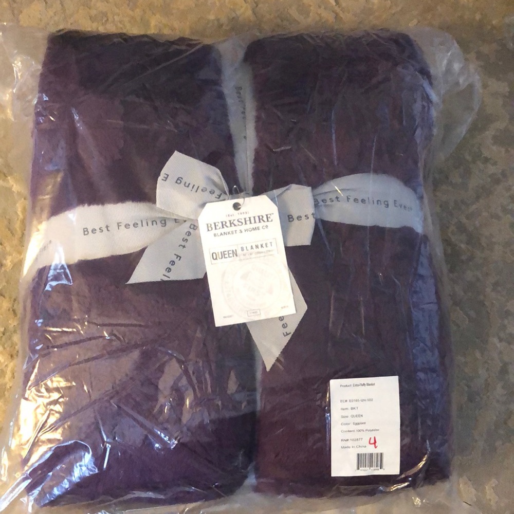 Berkshire Queen blanket purple
